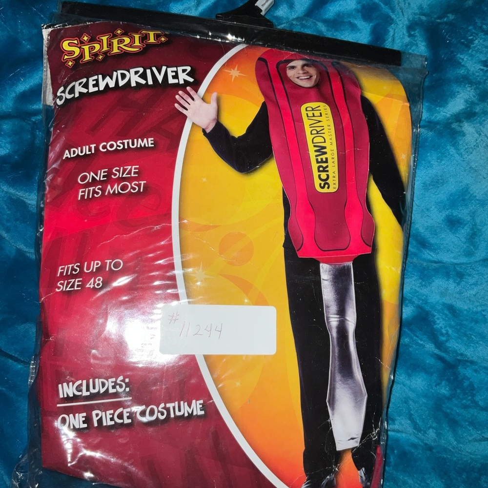 Spirit Screwdriver MENS Costume - REDand Black NEW OSFM UP TO SZ 48